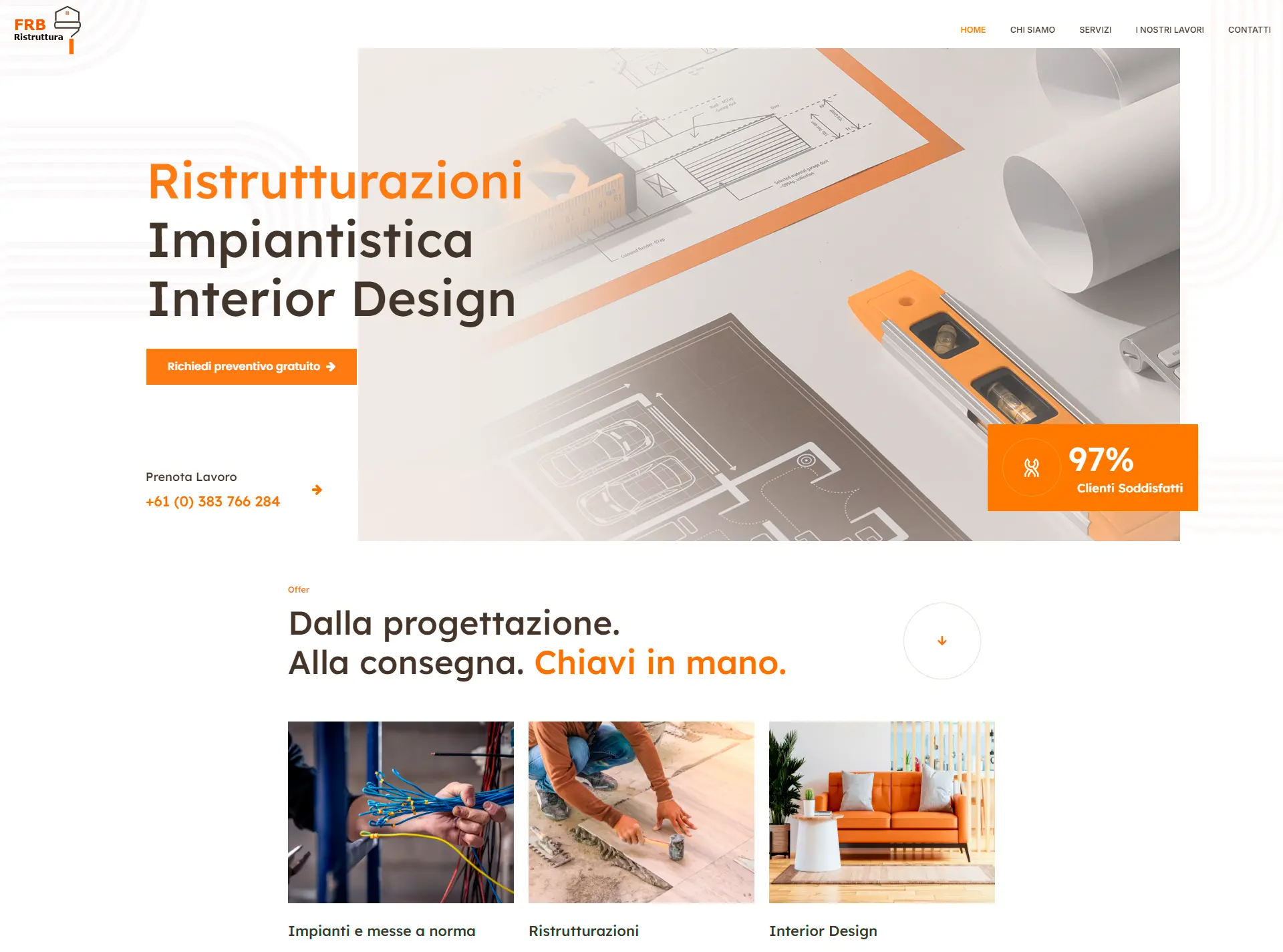 Homepage dopo la revisione