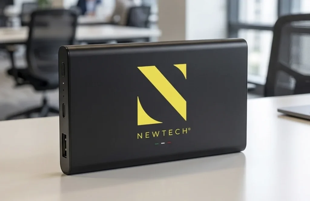 powerbank logo design newtech
